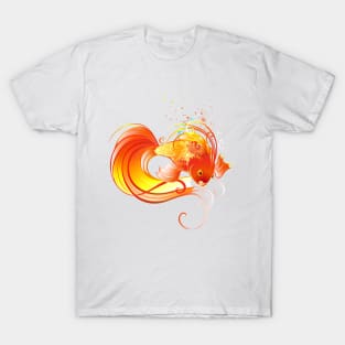 Red Fish illustration on white background T-Shirt